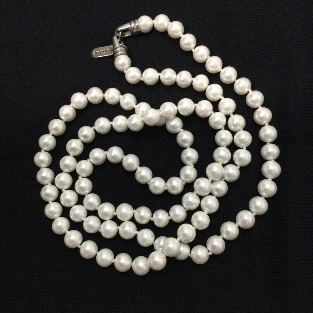 KISSAKA Vintage Classic High Quality Simulated Glass Pearl Bead Japan Necklace